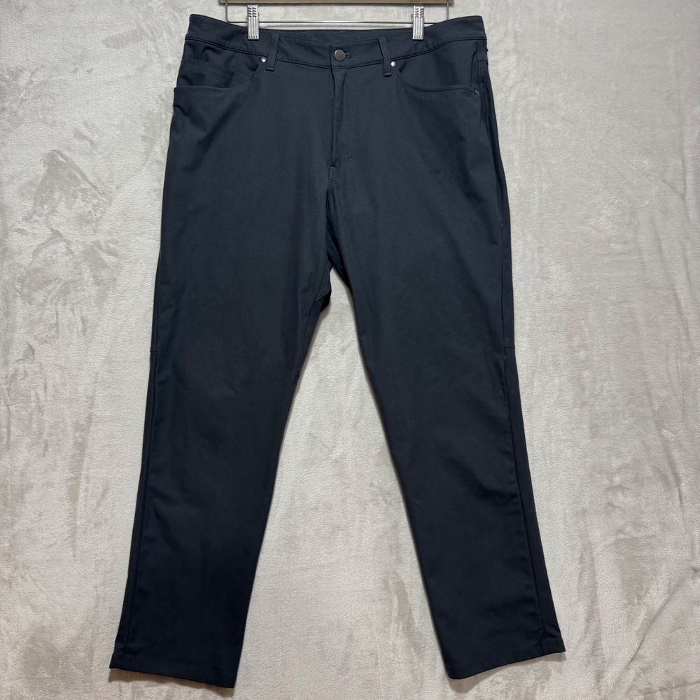 Lululemon ABC Pant Mens 36x29 Classic Fit Dark‎ Gray Trousers 5 Pocket Style
